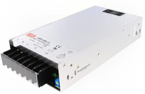 Источник питания AC-DC, 300Вт, вход 85…264V AC, 47…63Гц /120…370В DC, выход 12В/0…27A, рег. вых=±15%Uном, изоляция 3000В AC, в кожухе 199х105х41мм, -30…+70С, c корректором коэф. мощности | код HRP-300-12 | MeanWell