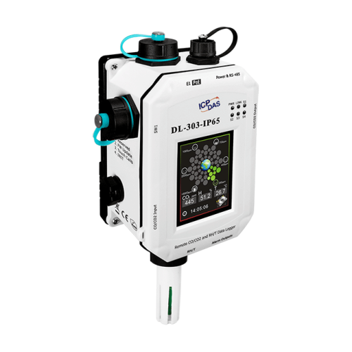 DL-303-IP65 CR Remote CO/CO2/Temperature/Humidity/Dew Point Data Logger with Safety Alarm (RoHS) | код 00-06123642 | ICP DAS