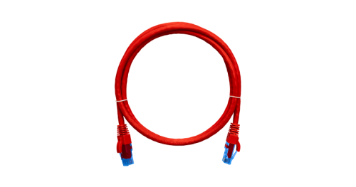 Коммутационный шнур NIKOMAX U/UTP 4 пары, Кат.6 (Класс E), 250МГц, 2хRJ45/8P8C, T568B, заливной, с защитой защелки, многожильный, BC (чистая медь), 24AWG (7х0,205мм), LSZH нг(А)-HFLTx, красный, 1м | код NMC-PC4UE55B-010-C-RD | NIKOMAX Серия