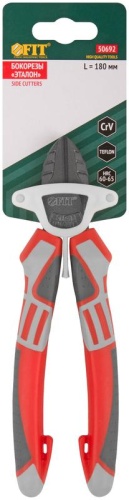 Бокорезы ''Эталон'', CrV сталь, ребра жесткости на губках, тефлоновое покрытие, 3К прорезиненные ручки 180 мм | код 50692 | FIT фото 3 Бокорезы ''Эталон'', CrV сталь, ребра жесткости на губках, тефлоновое покрытие, 3К прорезиненные ручки 180 мм | код 50692 | FIT фото 3
