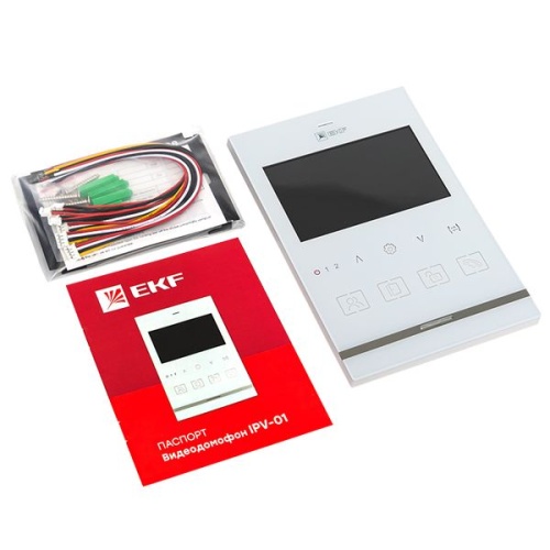 Видеодомофон IPV-01 бел, 4''TFT 4пр, 2 канала IP20 | код int-ipv-01 | EKF фото 4