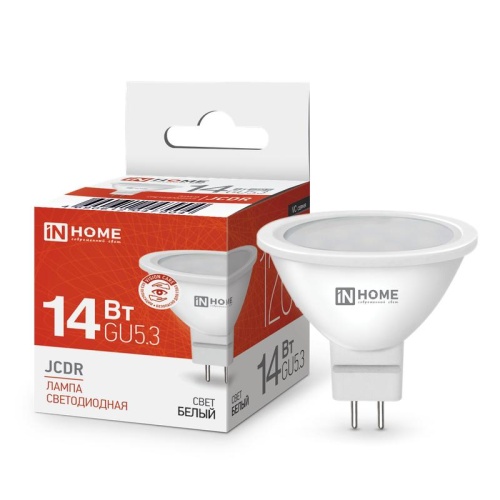 Лампа светодиодная LED-JCDR-VC 14Вт GU5.3 4000К 1260лм | код 4690612047904 | IN HOME