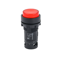 Кнопка красная выступающая с подсветкой, 1NС, 220V AC, IP54, пластик MTB7-EW34626 | код 132722 | MEYERTEC
