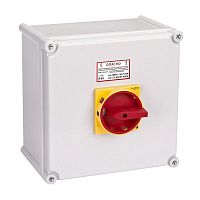 ГЛАВНЫЙ/АВАРИЙНЫЙ ВЫКЛЮЧАТЕЛЬ-РАЗЪЕДИНИТЕЛЬ 4P 125A ЗАКРЫТОГО ИСПОЛНЕНИЯ IP65 С ЗАМКОМ | код MSD125411R | Systeme Electric