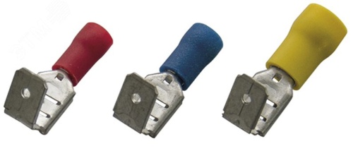 Гильза плоская штепсельная, с отводом 1,5-2,5/6,3x0,8,(упак. 100 шт.) | код 263412 | HAUPA