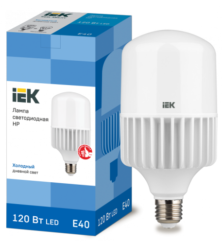 Лампа LED HP 120Вт 230В 6500К E40 IEK | код LLE-HP-120-230-65-E40 | IEK