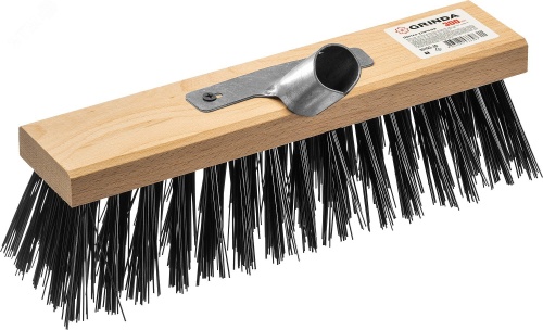 Щетка уличная 30 см, с металлическим держателем для черенка d25мм, EURO | код 39193-30_z01 | GRINDA