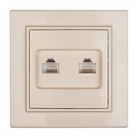 Розетка RJ-45+Phone СП бежевый Минск | код ERK00-135-20 | EKF