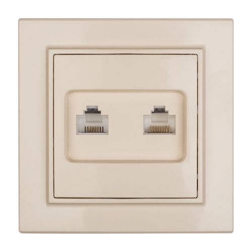 Розетка RJ-45+Phone СП бежевый Минск | код ERK00-135-20 | EKF Розетка RJ-45+Phone СП бежевый Минск | код ERK00-135-20 | EKF