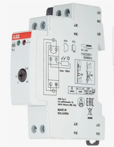 TL1 Реле освещенности c датчиком 1 диапазон | код 2CSM229921R1341 | ABB