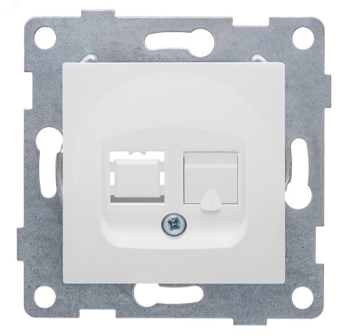 GUSI Ugra механизм розетки телефонной RJ12, одинарной, скрытая установка. Цвет белый. | код С11Т1-001 | GUSI ELECTRIC