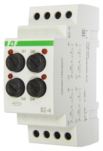Блок защиты BZ-4 6,3A 230В IP20 Евроавтоматика F&F | код EA09.001.004 | ЕВРОАВТОМАТИКА ФиФ