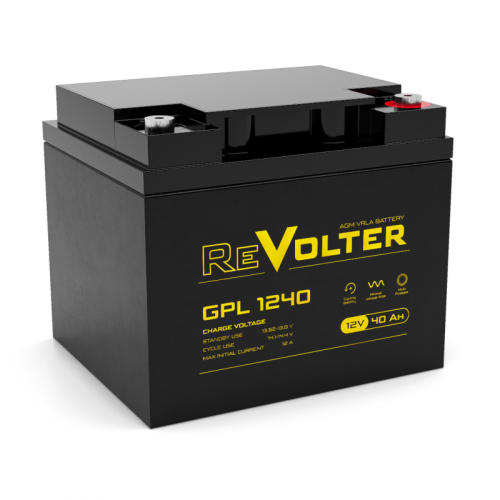 Аккумулятор REVOLTER GPL 1240 12/40 В/Ач | код 4614040030039 | REVOLTER