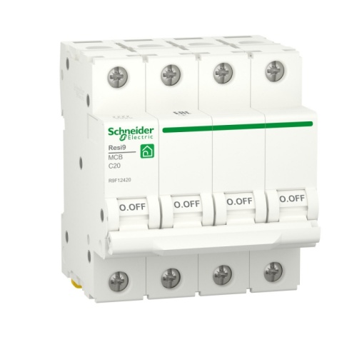 RESI9 АВТОМАТИЧЕСКИЙ ВЫКЛЮЧАТЕЛЬ (АВ) С 20А 4P 6000A | код R9F12420 | SCHNEIDER ELECTRIC