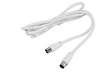 Шнур ТВ штекер - ТВ штекер, длина 1,5 метра, белый, | код 18-0102 | REXANT