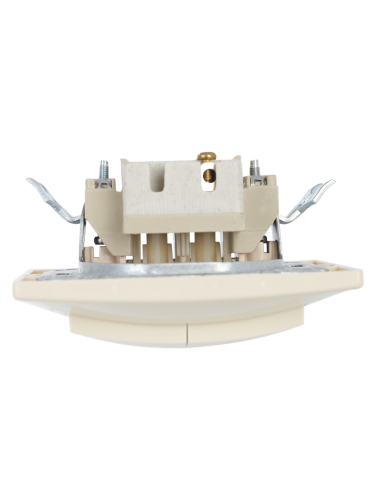 Выключатель 2-клавишный ВС10-2-0-Км 10А керамика КВАРТА кремовый | код EVK20-K33-10-K | IEK фото 6