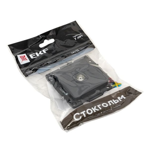 Стокгольм Механизм Розетки TV 1-местной проходной 75Ом 5-862МГц черный PROxima | код EZA00-127-10 | EKF фото 3