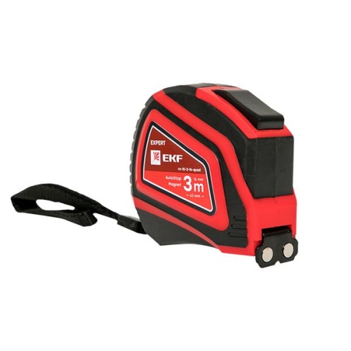 Рулетка измерительная РС-10 (3 м х 16 мм) Autostop Магнит Expert | код rs-10-3-16-quad | EKF фото 2