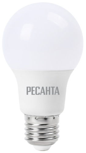 Лампа светодиодная LL-R-A60-9W-230-4K-E27 (груша, 9Вт, нейтр., Е27) Ресанта, , Шт | код 76/1/14 | РЕСАНТА