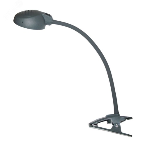 Светильник Веста С16 ПШ (LED, на прищепке)7 Вт, гибкая стойка 450 мм, антрацит | код 130 | Трансвит