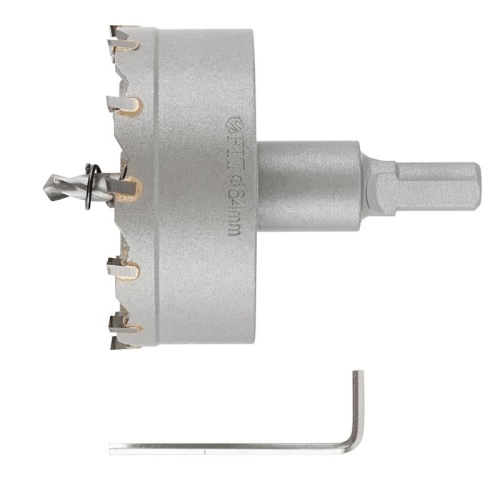 Коронка кольцевая с карбидными вставками Профи (для отверстий в нержавеющей стали) 64 мм | код 36853 | FIT фото 2