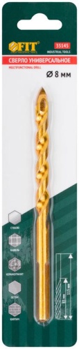 Сверло универсальное 8х115 мм | код 35145 | FIT фото 3 Сверло универсальное 8х115 мм | код 35145 | FIT фото 3