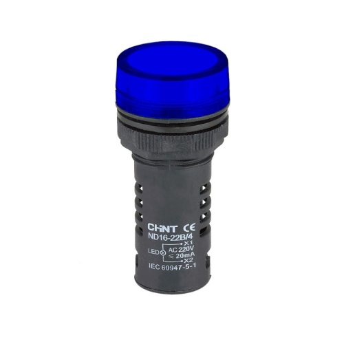 Индикатор ND16-22B синий AC/DC220В (CHINT) | код 592787 | CHINT