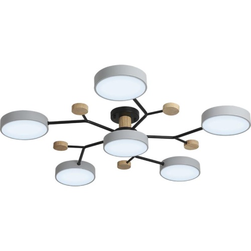 Люстра светодиодная SCANDIA 84Вт 800х800х170мм 30кв.м потолочная ДУ 3 режима диммир. сер./черн./дерево Ritter 52079 5 фото 3 Люстра светодиодная SCANDIA 84Вт 800х800х170мм 30кв.м потолочная ДУ 3 режима диммир. сер./черн./дерево Ritter 52079 5 фото 3