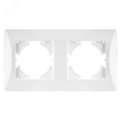 GUSI Ugra РАМКА 2-местная, цвет белый. | код С1120-001 | GUSI ELECTRIC
