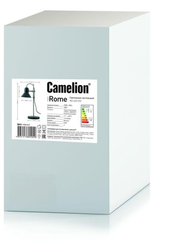 Светильник настольный KD-432 C02 Rome 1х E27 40Вт 230В черн. Camelion 14551 фото 4