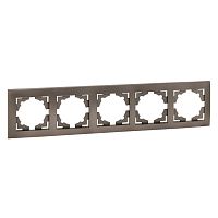 Валенсия Рамка 5-местная графит | код EWM-G-305-60 | EKF