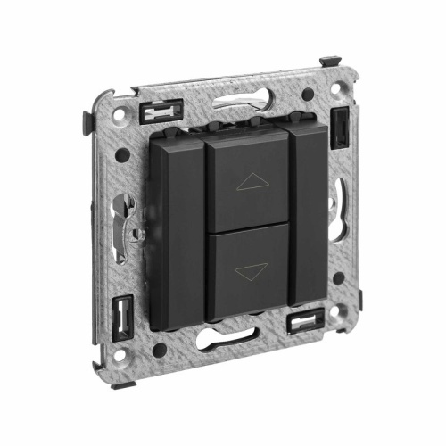 Механизм управления рольставней в стену, ''Avanti'', ''Черный матовый'' | код. 4412183 | DKC фото 2