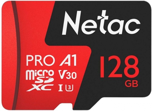 Флеш карта microSDXC 128GB Netac NT02P500PRO-128G-R P500 Extreme Pro + adapter | код 1809904 | NETAC