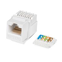 Cabeus KJ-RJ45-Cat.5e-Toolless Вставка Keystone Jack RJ-45(8P8C), категория 5e, без инструмента Toolless, белая | код 7480c | Cabeus