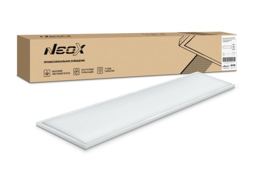 Светильник светодиодный ДВО-01 4065-ОПАЛ 40Вт 230В 6500К 3600лм 180х1200х30мм универс. панель | код 4690612042336 | NEOX Светильник светодиодный ДВО-01 4065-ОПАЛ 40Вт 230В 6500К 3600лм 180х1200х30мм универс. панель | код 4690612042336 | NEOX