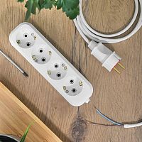 Колодка 4 гнезда c заземлением | код 11-8707 | REXANT