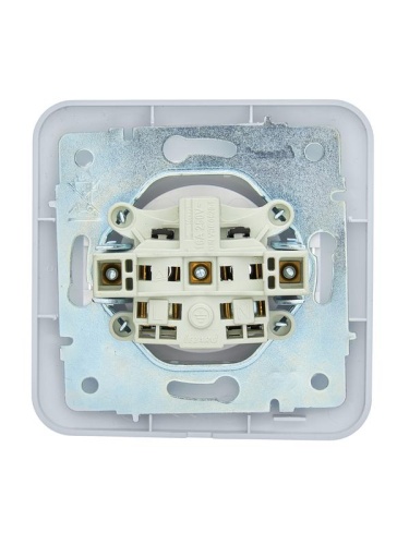 Розетка 1-м СП ASTI 16А IP20 без заземл. термопласт в сборе бел. LEZARD 7081-0202-121B фото 2