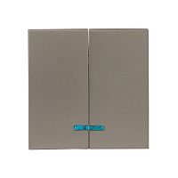 Валенсия лицевая панель выключателя 2-кл, с индикатором 10А кашемир PROxima | код ESV10-L-123-40 | EKF