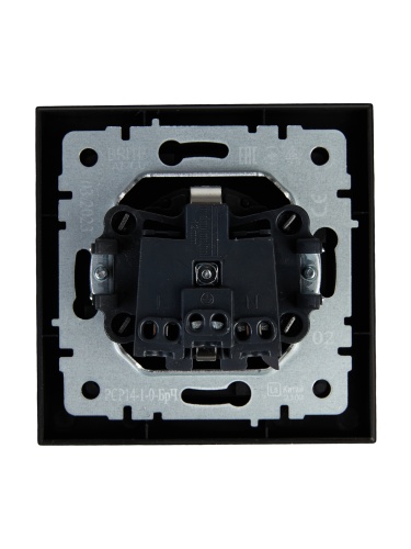 Розетка СП BRITE РСР14-1-0-БрЧ 16А в сборе с заземл. защ. шторки черн. | код BR-R14-16-K02-F | IEK фото 3