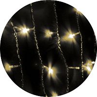 Гирлянда Занавес 200LED провод 3м IP20 тепл. бел. с контроллером | код KOC_CUR200LED_W | КОСМОС