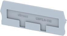 Концевая пластина для клемм, серая CSP2.5-1x2-BLUE | код 3910880001 | Elmex