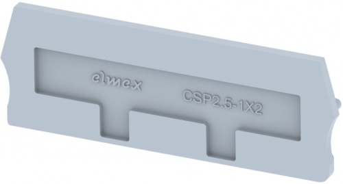Концевая пластина для клемм, серая CSP2.5-1x2-BLUE | код 3910880001 | Elmex