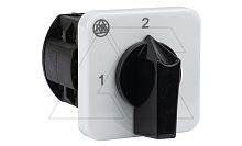 Переключатель BS 25 55 U, 2P, 25A, тип 1-2 (90°), 2NO на 1_2, на дверь, фронт IP40 | код EAC602623 | Rade Koncar