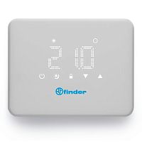 Комнатный термостат Bliss T, сенсорный экран, питание 3В DС, 1СО 5А, монтаж на стену | код 1T9190030000PAS | FINDER