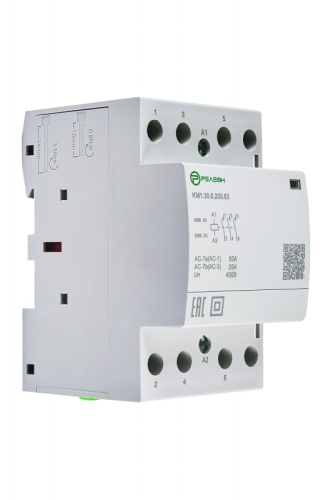 KM1.31.0.230.40 Модульный контактор 3НО+1НЗ контакт 40А (~/= 230В AC/DC) | код KM131023040 | РЕЛЕОН