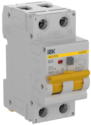 KARAT АВДТ32EM B25 10мА тип A IEK | код KA-VD14-1-025-B-010-A | IEK