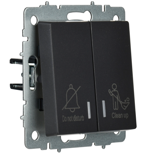 BRITE Выключ. 2-кл. с инд. отел. 10А ВС10-2-9-БрЧ черн. IEK | код BR-V20-2-10-K02 | IEK фото 7