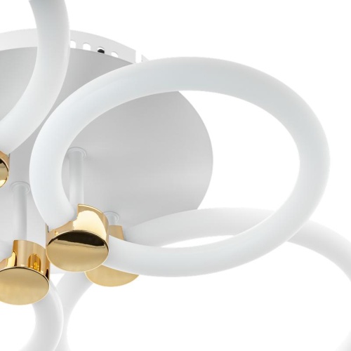 Люстра потолочная светодиодная диммируемая, OTTIMO, Алиса, с ДУ, 3 режима, 615х415х130мм, 100Вт, 2700K+6400K/4200K/6400K+2700K, 45м, белый/золото, 51612 9, Ritter | код 51612 9 | RITTER фото 3