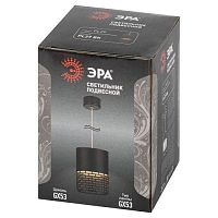 Светильник подвесной (подвес) PL29 BK цоколь GX53 потолочный цилиндр черный | код Б0061373 | ЭРА