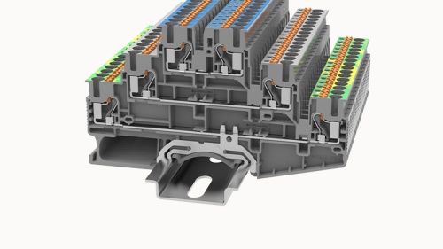 DS2.5-3L-L/N/PE-01P-11-00Z(H), Клемма PUSH-IN, 2.5мм.кв, 3ур, L/N/PE, шт | код 11040000293 | DEGSON